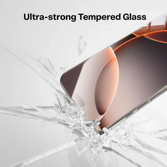 TORRAS GlassGo iPhone 16 Pro Max ultra-strong tempered glass protector.