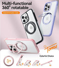 TORRAS Ostand R Fusion iPhone 16 Pro case with multi-functional 360° rotatable kickstand.