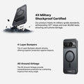 TORRAS Ostand L1 magnetic stand case for Pixel 10 Pro XL, 4x military shockproof.