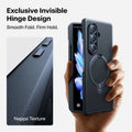 TORRAS Ostand Q3 Spin case for Samsung Z Fold 7, showing Nappa texture and exclusive invisible hinge.