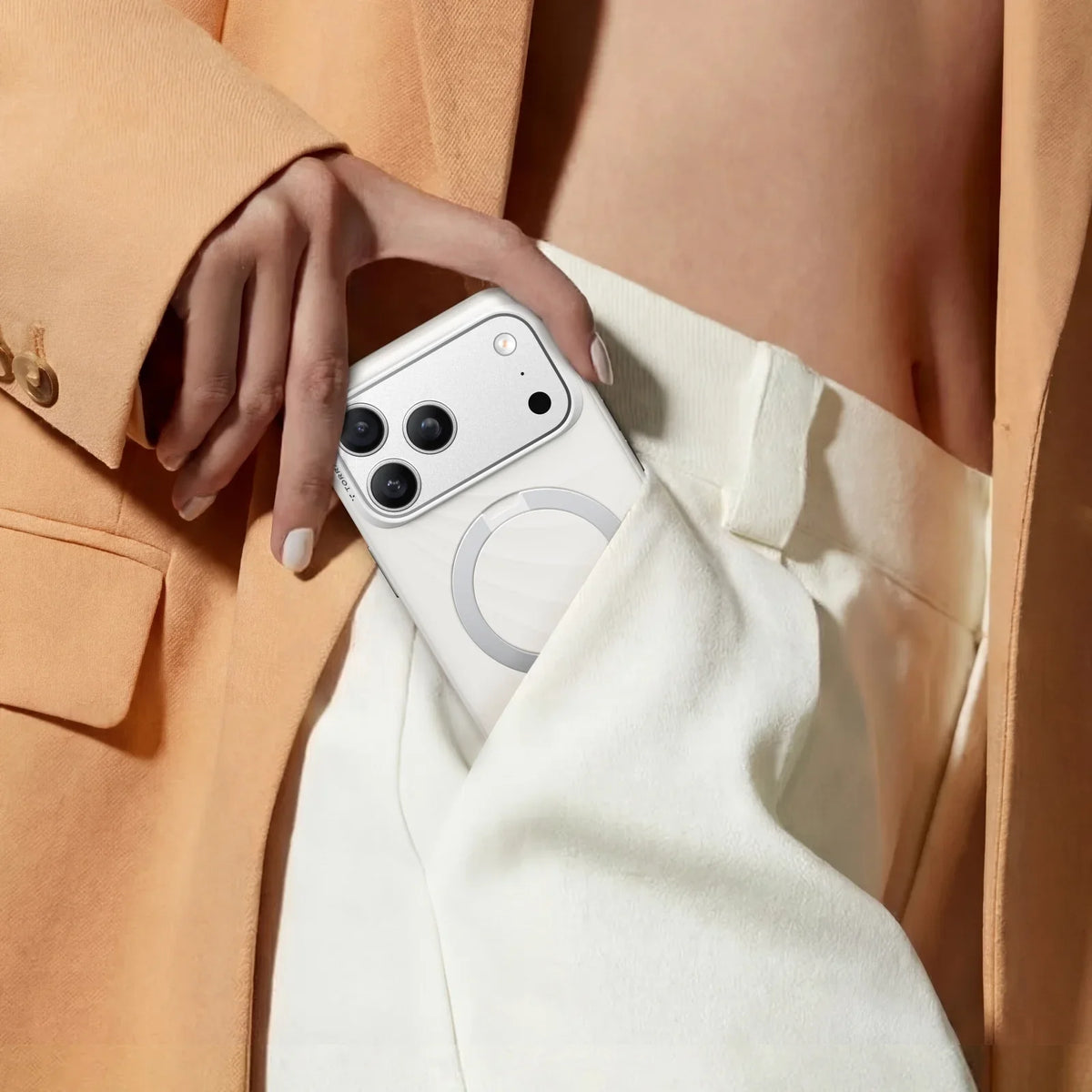 iPhone 17 Pro Max TORRAS Ostand Q3 silicone case with magnetic ring