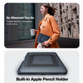 TORRAS Ostand case for iPad Mini 6/7 with integrated stand and Apple Pencil holder.