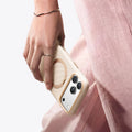TORRAS Ostand Q3 Silicone Wind Limited iPhone 17 Pro case with magnetic ring stand.