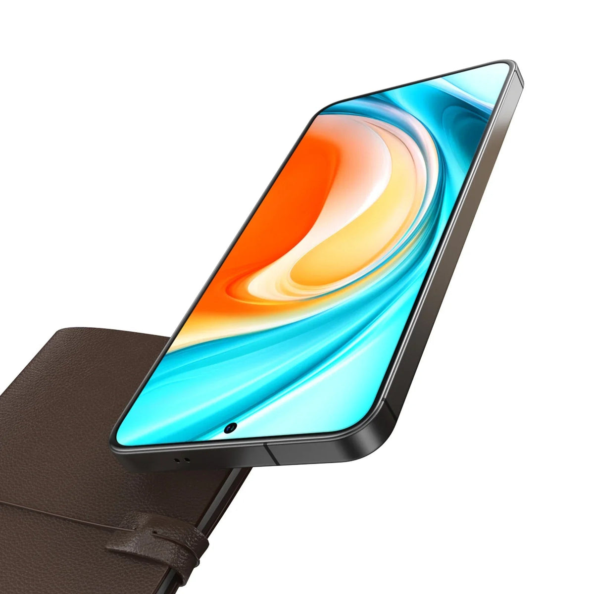 TORRAS Samsung S25 Ultra phone with vibrant abstract wallpaper display