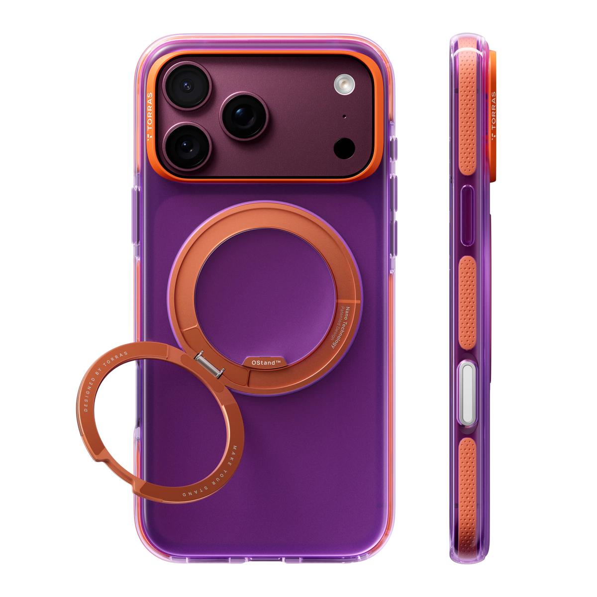 TORRAS Ostand Hue case front and side detail
