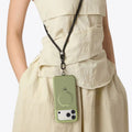 TORRAS Ostand Q3 silicone case in light green with ring stand & lanyard, for iPhone 17 Pro Max.