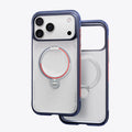 TORRAS Ostand Q3 AIR football limited iPhone 17 Pro Max case, blue frame, stand.