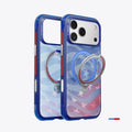TORRAS Ostand Q3 Air iPhone 17 Pro case: blue flag design, magnetic stand.
