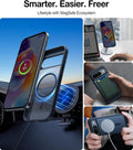 TORRAS Guardian-Mag Google Pixel 9 Pro case: MagSafe car mount, desk stand, wallet, charging.