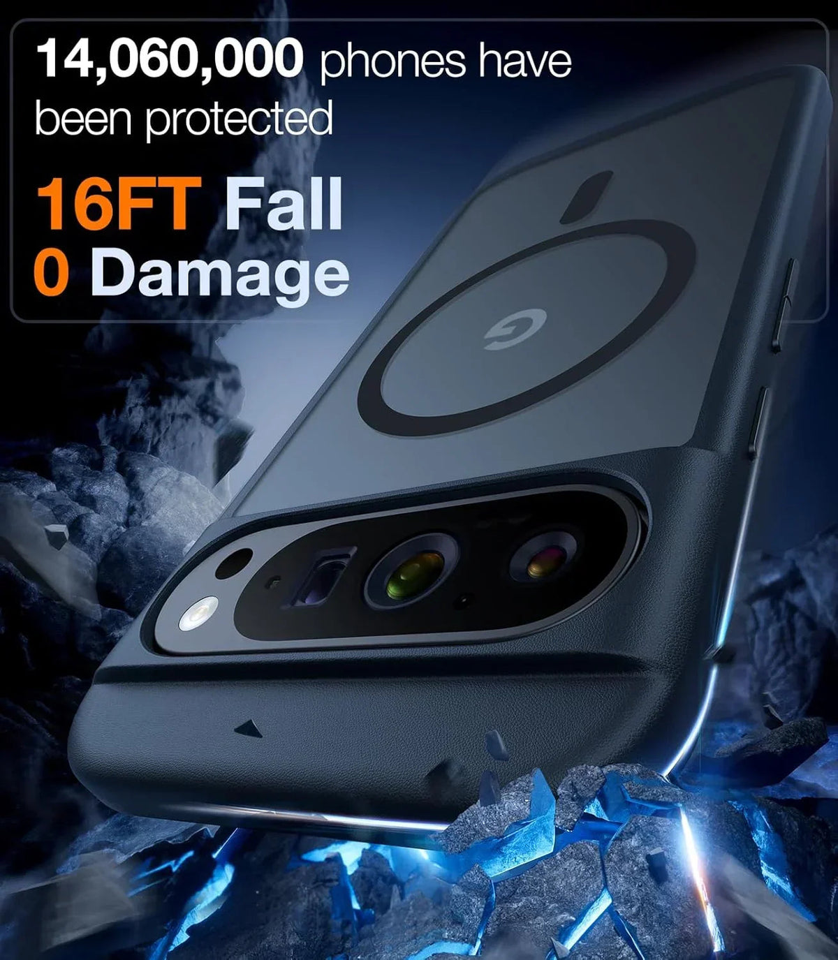 TORRAS Guardian-Mag case for Pixel 9 Pro: MagSafe & 16FT fall protection.