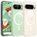 TORRAS Guardian-Mag Google Pixel 9 Pro MagSafe case, clear green & beige.