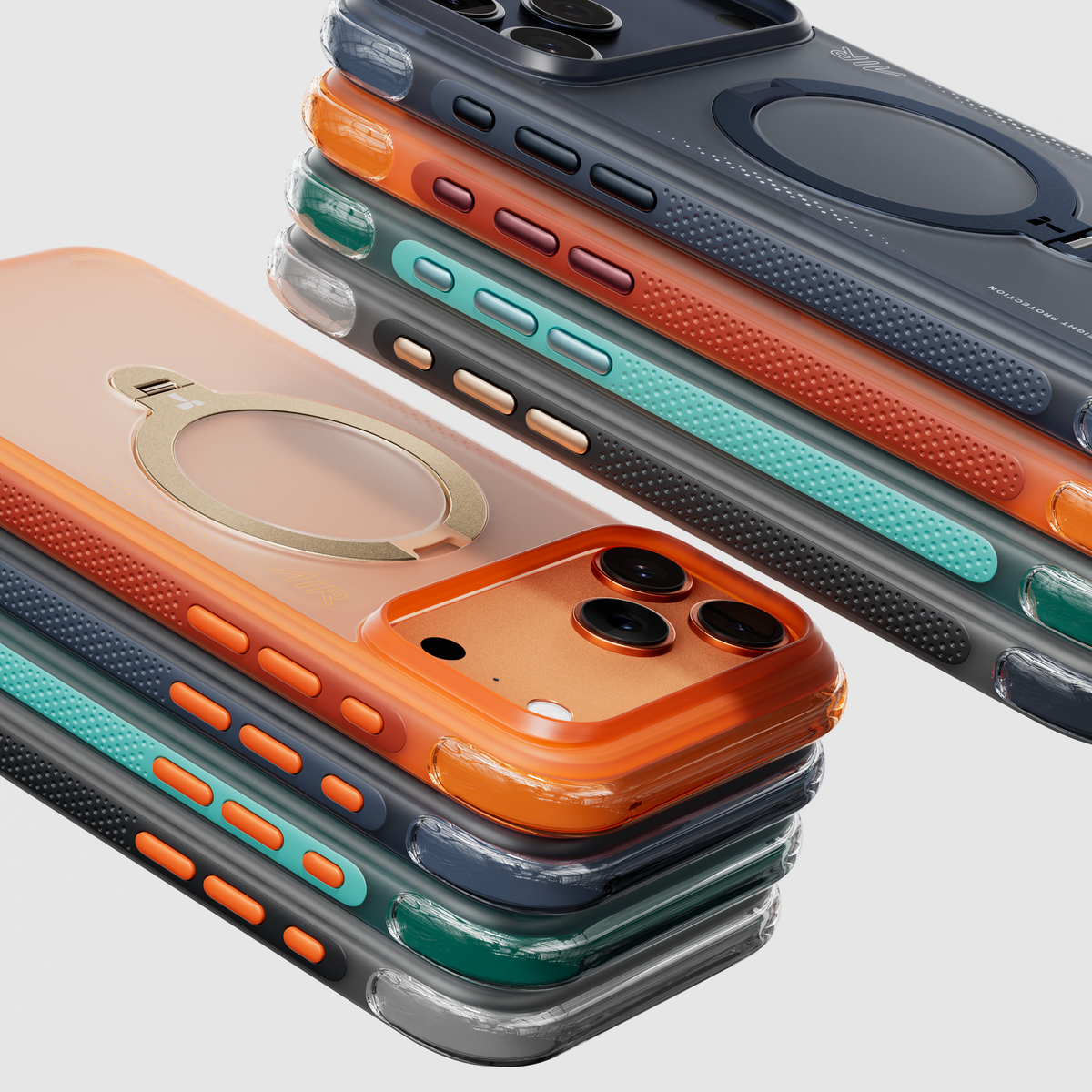 TORRAS Ostand Q3 Air iPhone 17 Pro Max cases: slim, protective, various colors, built-in stand.