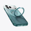 TORRAS Ostand O3 Air teal iPhone 17 Series case with integrated magnetic ring stand.