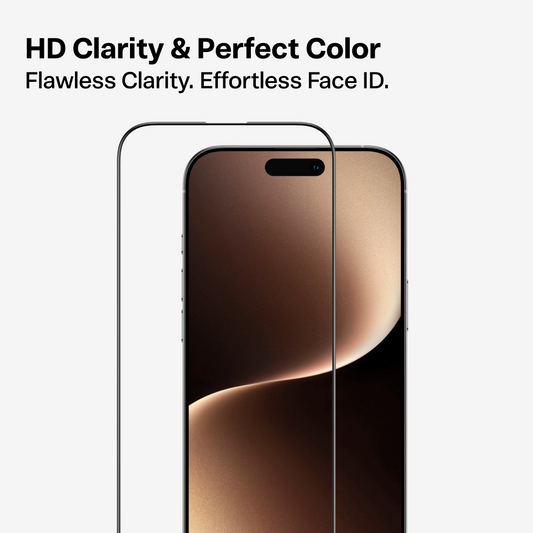 TORRAS GlassGo screen protector for iPhone 17 Air: HD clarity, perfect color, flawless Face ID.