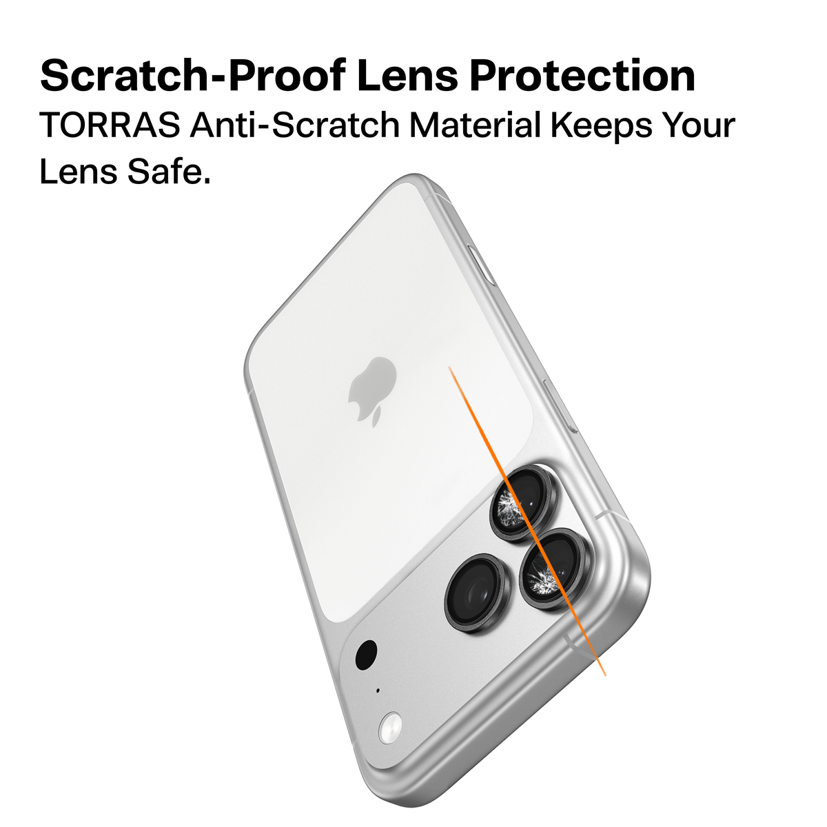 TORRAS Lensguard: Scratch-proof iPhone camera protection from anti-scratch material.