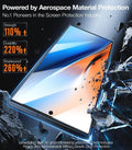 TORRAS GlassGo S24 Ultra screen protector: Aerospace material, 9H+ hardness, military grade drop protection.