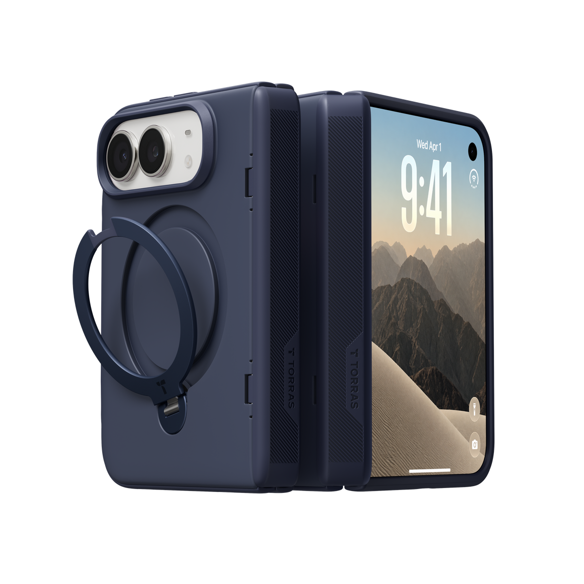 Ostand Q3 Spin for iPhone Duo– Includes 1 Tempered Glass Screen Protectors