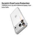 TORRAS iPhone 17 camera protector, scratch-proof lens guard.