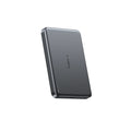 TORRAS MiniMag slim power bank for magnetic charging, 10k mAh, dark grey.