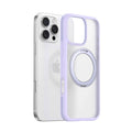 TORRAS Ostand R Fusion case for iPhone 16 Pro with lilac bumper and magnetic ring kickstand.