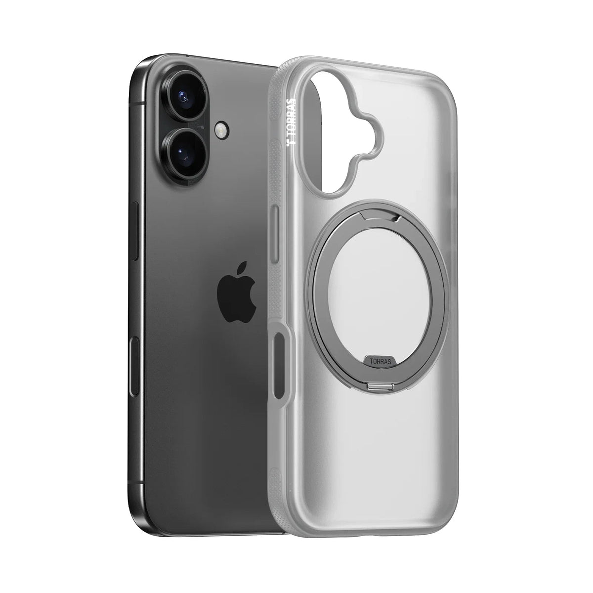 TORRAS Ostand O3 Fitness clear case with magnetic ring stand for iPhone 16