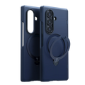 TORRAS Ostand Q3 Spin case for Samsung Z Fold 7 in dark blue with ring stand