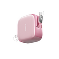 TORRAS FlexLine Pro 60W charger in pink with its retractable USB-C cable