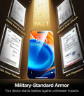 TORRAS GlassGo iPhone 14 protector: military-grade, 10000 anti-scratch, 8ft anti-shock, anti-fingerprint.