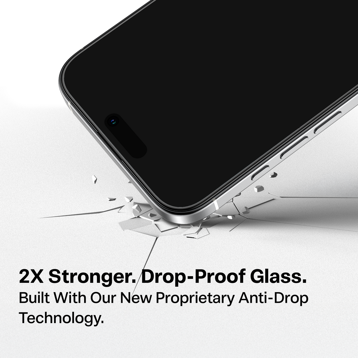 TORRAS GlassGo iPhone 17 Pro screen protector: 2X stronger, drop-proof glass.