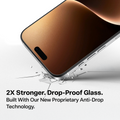 GlassGo iPhone 17 Air screen protector, 2X stronger drop-proof tempered glass.