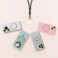 TORRAS LoopGo Flex wrist phone lanyard with colorful magnetic cases & white 'Never Stop' tab