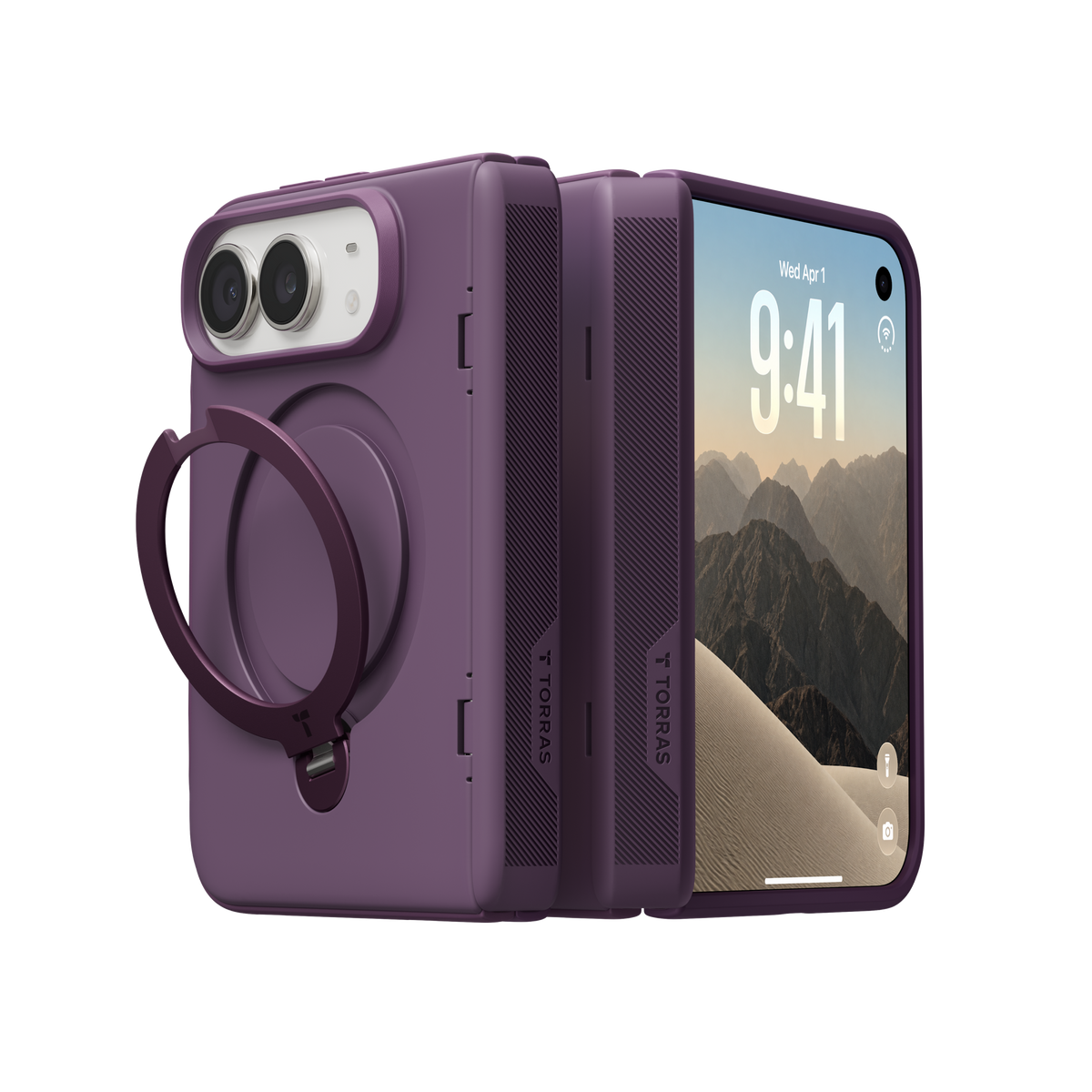 Ostand Q3 Spin for iPhone Duo– Includes 1 Tempered Glass Screen Protectors