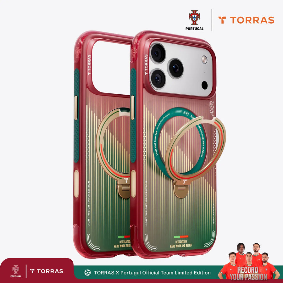 TORRAS iPhone 17 Pro Max Ostand Q3 Air case, Portuguese FPF Limited Edition with stand. — Glory Slash