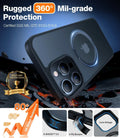 TORRAS Ostand R case for iPhone 15 with magnetic ring, rugged military-grade protection.