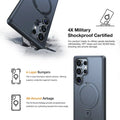 TORRAS Ostand Q1 Guardian Samsung S25 Plus case with magnetic stand, 4X shockproof certified.