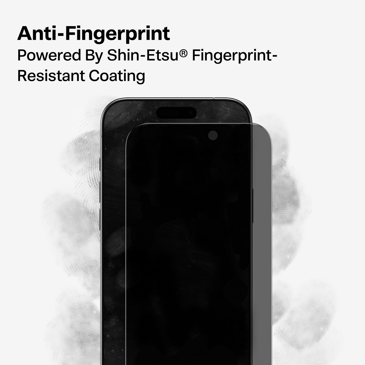 GlassGo anti-fingerprint privacy screen protector for iPhone 17 Pro Max