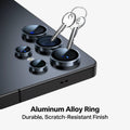 Samsung S26 Ultra Lensguard camera protector: aluminum alloy ring with keys demonstrating scratch-resistant finish.