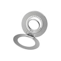 Silver TORRAS Ostand Dual-Ring phone stand accessory with dual ring mechanism and engraved brand logo.