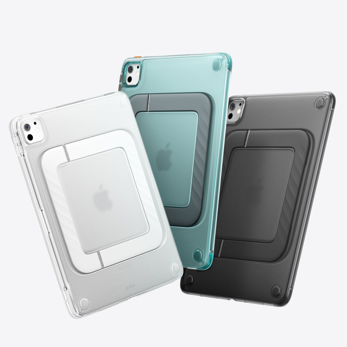 TORRAS Ostand K3 Neo iPad Pro 11 inch cases: clear, teal, black. Magnetic stand & pencil holder.