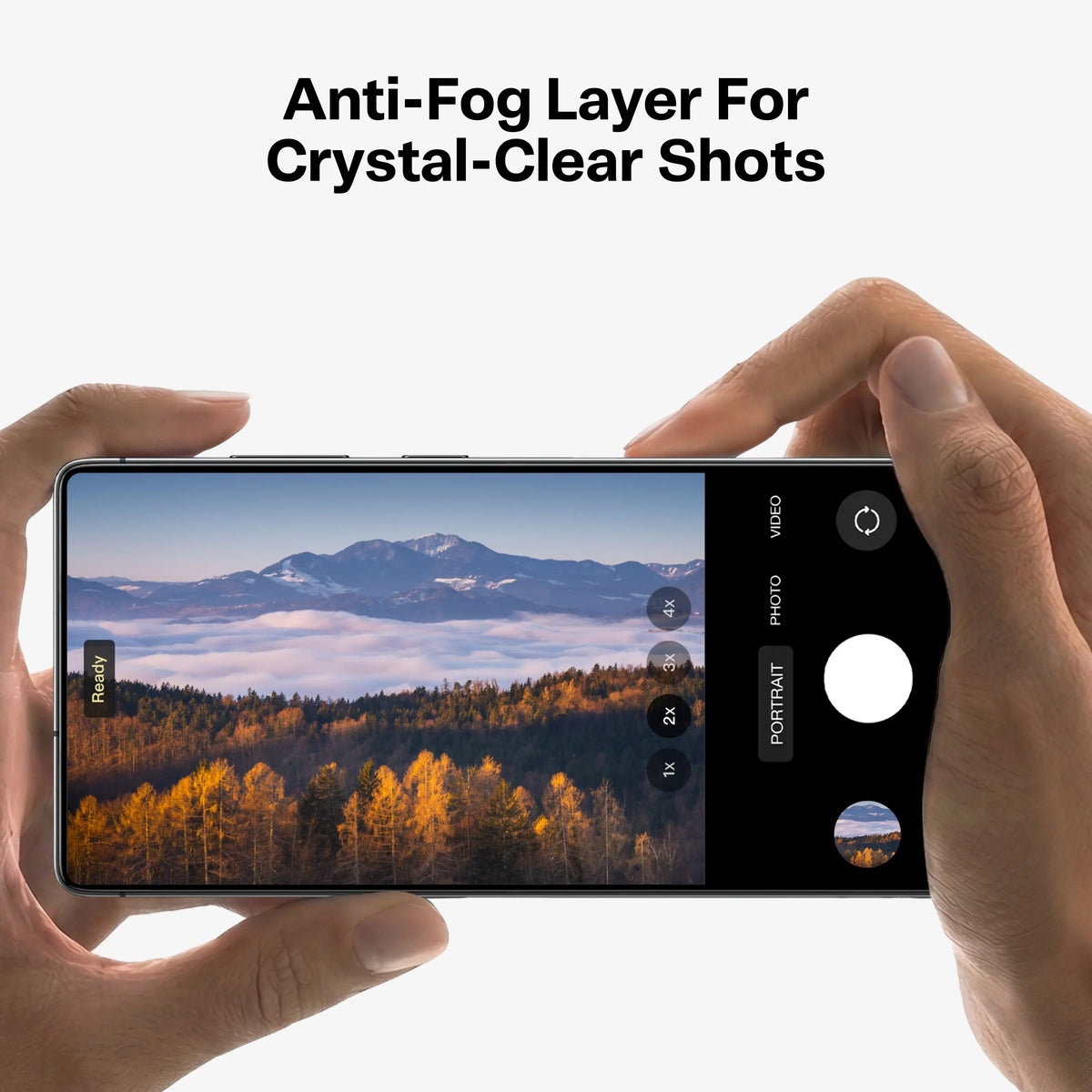 Samsung S26 Ultra Lensguard: Anti-fog layer for crystal-clear camera shots.