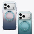 TORRAS Ostand O3 Air case for iPhone 17 Series featuring built-in stand and gradient colors.