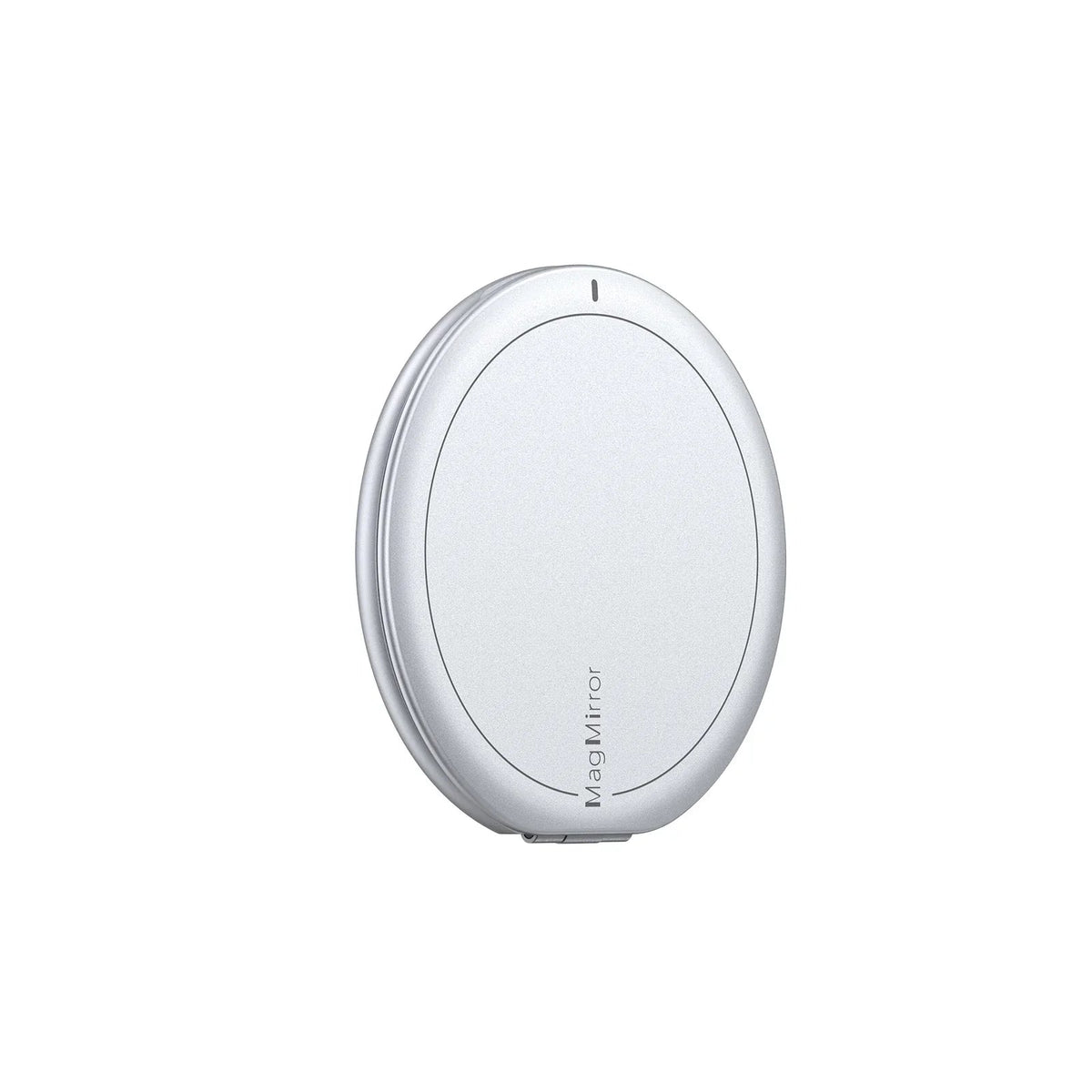 TORRAS Ostand MagMirror Ring: silver MagSafe grip holder and mirror for phones.