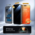 TORRAS GlassGo privacy screen for iPhone 16 Pro Max, 25° anti-spy, HD clarity.