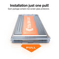 TORRAS GlassGo Samsung S25 Ultra screen protector, 2-pack. Easy 'just one pull' installation.