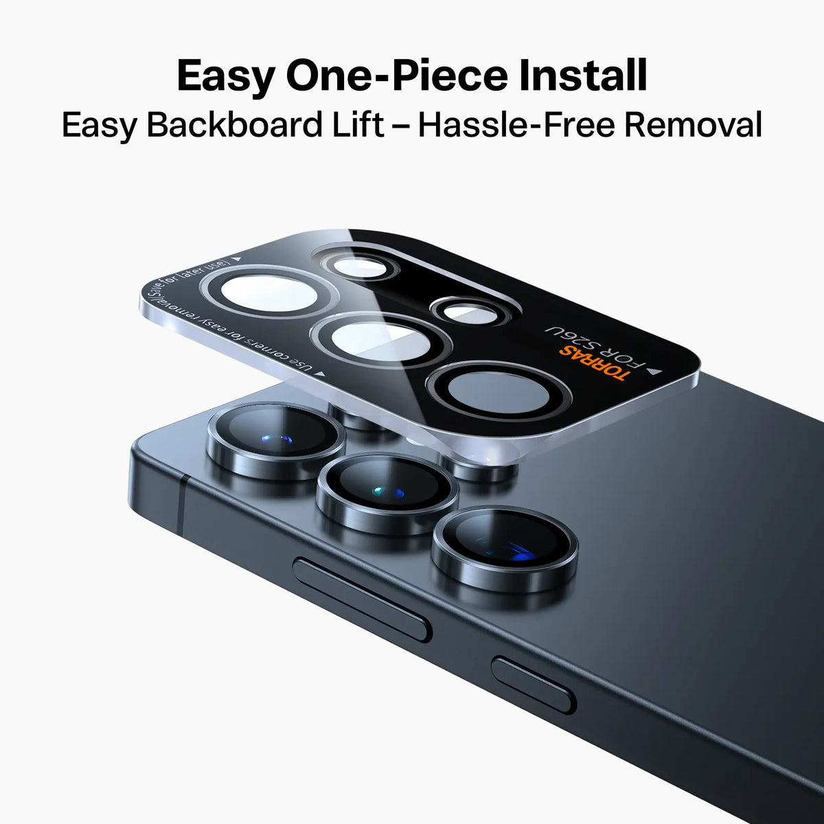 TORRAS Lensguard camera protector for Samsung S26 Ultra: easy install.