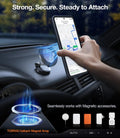 TORRAS magnetic car mount for Google Pixel 8 Pro displaying navigation. Features Halbach array.