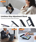 TORRAS Ostand case for iPad Air 13 inch with adjustable stand and integrated pencil holder.