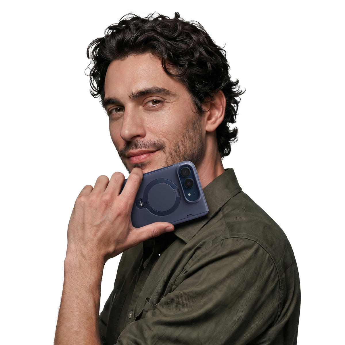 Ostand Q3 Spin for iPhone Duo– Includes 1 Tempered Glass Screen Protectors