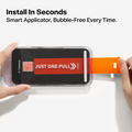 TORRAS GlassGo screen protector installation with smart applicator for iPhone 17 Pro Max.