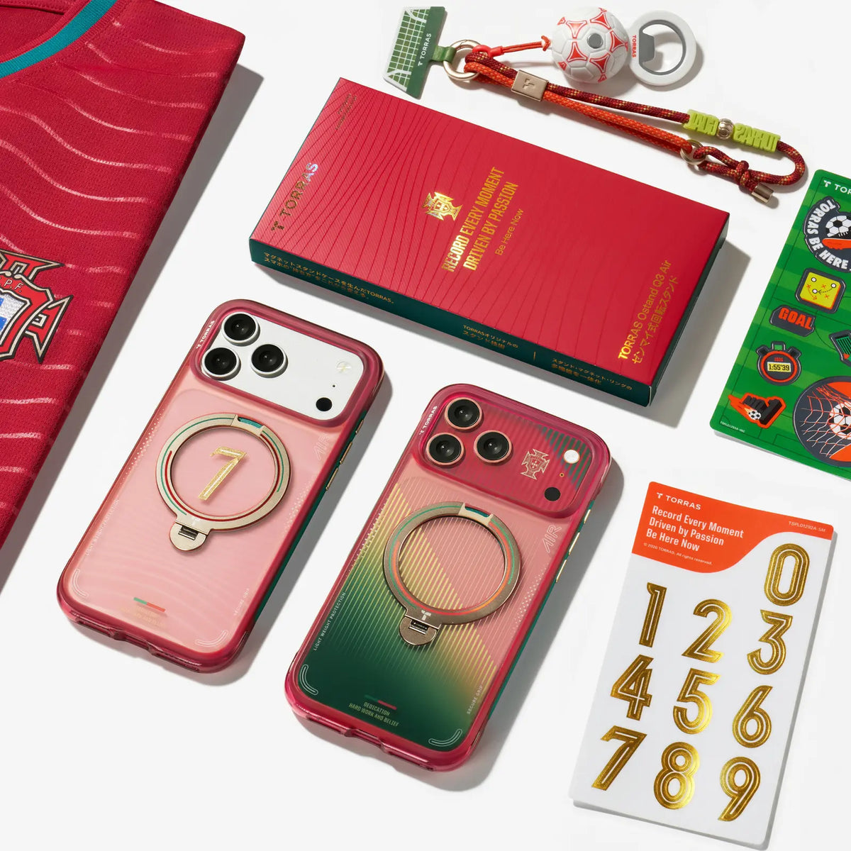 TORRAS FPF phone cases with Portugal-themed accessories